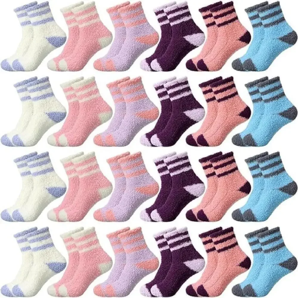 18 pairs of fuzzy socks